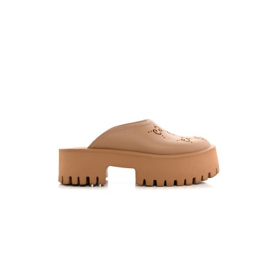 GUCCI PERFORATED G WOMEN'S PLATFORM SANDAL 663577